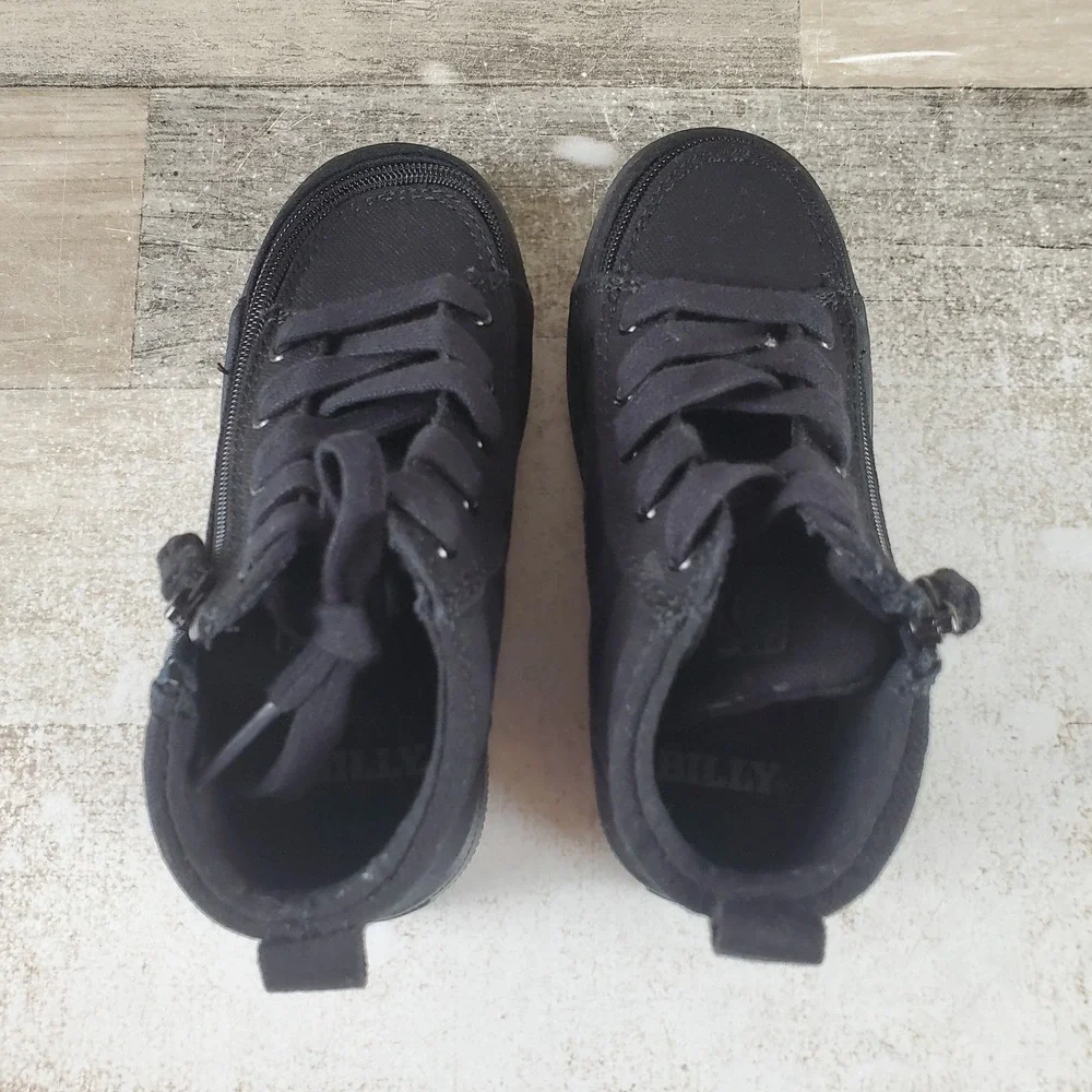 Billy Footwear Classic D|R High Top Kids Shoes 12 M Black Wraparound Zipper